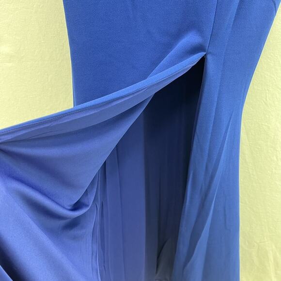 NWT Lulu’s Royal Blue Bustier Maxi Dress LARGE Backless Gown Stretch - Picture 7 of 15